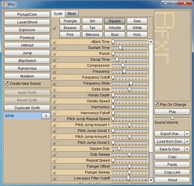 Bfxr游戏音效软件的设计与制作